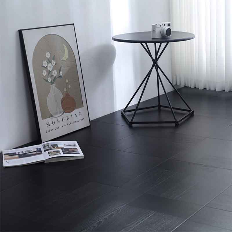 Pavimenti in laminato puzzle a lisca di pesce nero